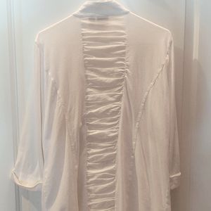 Chico's Summer White Jacket with Shirring on Back